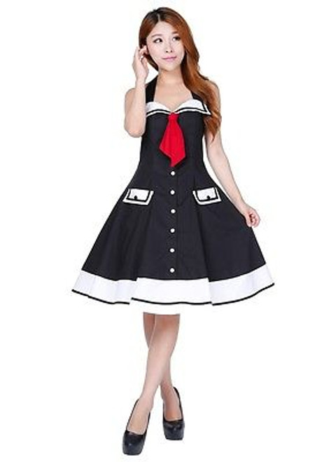SCHOOL GIRL ANIME COSPLAY OPEN BACK WAVY SAILOR CATHOLIC STEAMPUNK VINTAGE