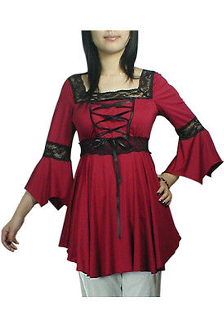 LACING-UP GOTHIC CORSET SEXY WOMENS TOP STEAMPUNK VICTORIAN MEDIEVAL BLOUSE LACING-UP GOTHIC CORSET SEXY WOMENS TOP STEAMPUNK VICTORIAN MEDIEVAL BLOUSE