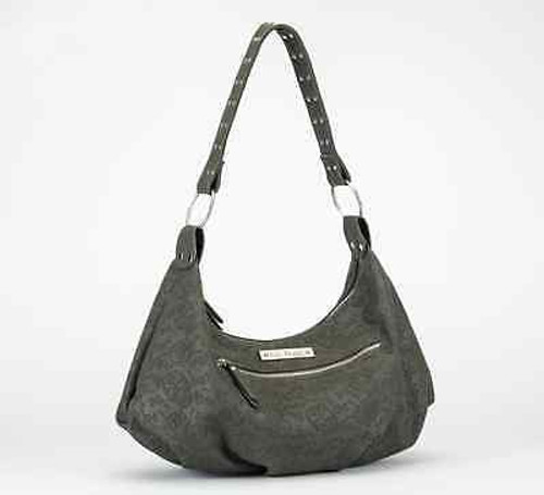 GG ROSE BY ROCK REBEL SUGAR SKULL SMALL HOBO STORM GRAY GOTH HANDBAG BAG PURSE