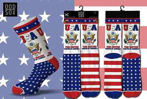 ODD SOX UNITED STATES USA FLAG STARS STRIPES FREEDOM AMERICA FOOTWEAR SOCKS ODD SOX UNITED STATES USA FLAG STARS STRIPES FREEDOM AMERICA FOOTWEAR SOCKS