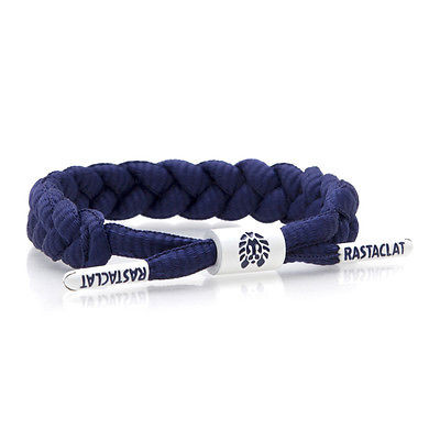 RASTACLAT INDIGO BLUE WHITE STYLE BRAIDED SHOELACE WRISTBAND