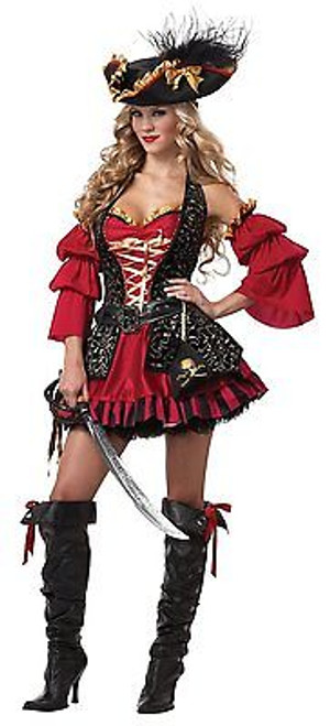 Adult Womens Spanish Pirate Sea Ocean Ship Sexy Wench Halloween Costume 01196 Adult Womens Spanish Pirate Sea Ocean Ship Sexy Wench Halloween Costume 01196
