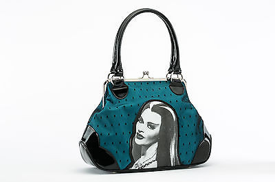 Rock Rebel The Munsters Lily Teal Lace Kisslock Punk Goth Vegan