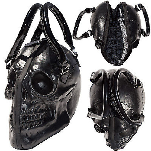 Kreepsville Skull Kiss Lock Coffin Handbag