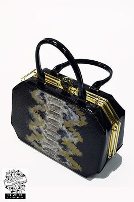 Hearts & Roses London Charismatic Box Goth Emo Punk Rocker Rockabilly Hand Bag Hearts & Roses London Charismatic Box Goth Emo Punk Rocker Rockabilly Hand Bag
