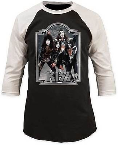 KISS BAND PHOTO GLITTER '76 BASEBALL JERSEY RAGLAN ROCK MUSIC T TEE SHIRT S-2XL KISS BAND PHOTO GLITTER '76 BASEBALL JERSEY RAGLAN ROCK MUSIC T TEE SHIRT S-2XL