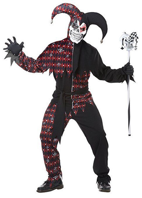 California Costumes Sinister Jester Black Red Adult Mens Halloween Costume 01372