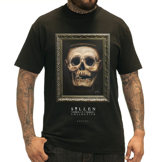 Sullen Goethe Skull Punk Tattoo Goth Art Portrait Paint Design T Shirt SCM0112 Sullen Goethe Skull Punk Tattoo Goth Art Portrait Paint Design T Shirt SCM0112
