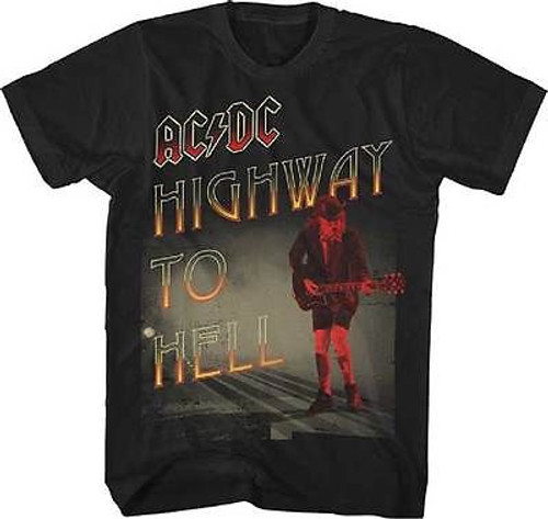 ACDC AC/DC RED HIGHWAY TO HELL METAL PUNK BAND MUSIC MENS TEE T SHIRT SIZE S-2XL ACDC AC/DC RED HIGHWAY TO HELL METAL PUNK BAND MUSIC MENS TEE T SHIRT SIZE S-2XL