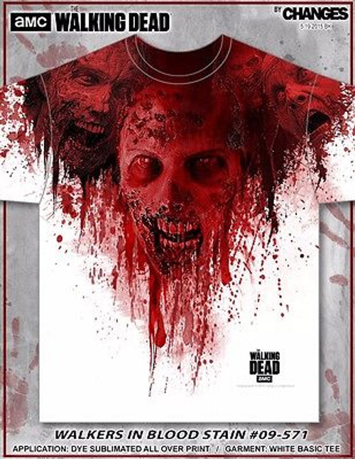 The Walking Dead Walker In Blood Sublimation Daryl Rick Amc T Tee Shirt S-Xl The Walking Dead Walker In Blood Sublimation Daryl Rick Amc T Tee Shirt S-Xl