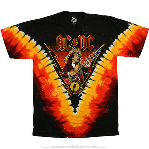 AC/DC ANGUS YOUNG LIGHTNING TIE DYE CLASSIC ROCK PUNK BAND MUSIC T TEE SHIRT AC/DC ANGUS YOUNG LIGHTNING TIE DYE CLASSIC ROCK PUNK BAND MUSIC T TEE SHIRT