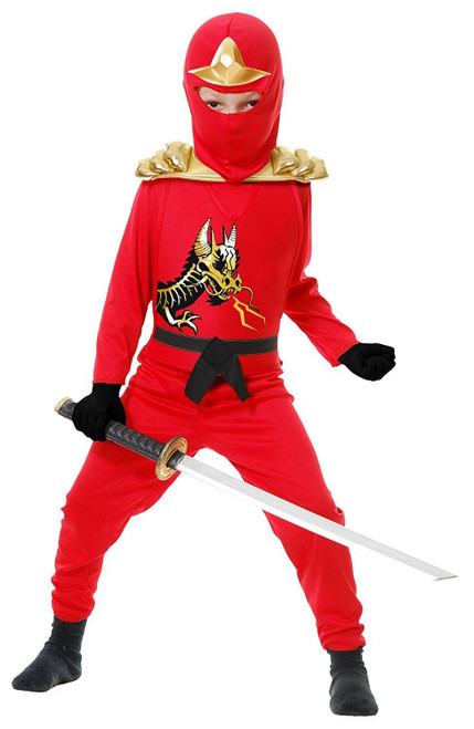Charades Ninja Avenger Series II Red Armor Boys Halloween Costume 84399AV Charades Ninja Avenger Series II Red Armor Boys Halloween Costume 84399AV