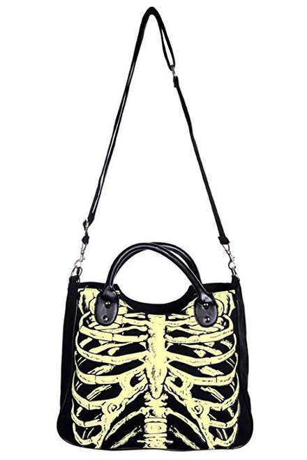 Lost Queen Glow in Dark Skeleton Skull Gothic Punk Shoulder Bag Purse BBN733 Lost Queen Glow in Dark Skeleton Skull Gothic Punk Shoulder Bag Purse BBN733