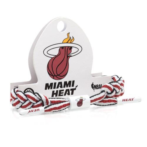 Rastaclat NBA Miami Heat Red Black Basketball Shoelace Bracelet RC001MIH
