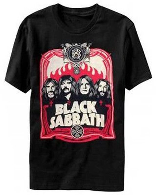 AUTHENTIC BLACK SABBATH RED FLAMES MUSIC ROCK METAL BAND SHIRT S M L XL 2XL
