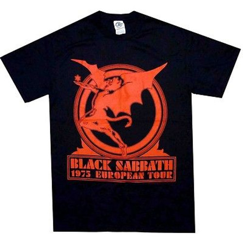 AUTHENTIC BLACK SABBATH EUROPE 75 TOUR MUSIC ROCK METAL BAND SHIRT S M L XL 2XL AUTHENTIC BLACK SABBATH EUROPE 75 TOUR MUSIC ROCK METAL BAND SHIRT S M L XL 2XL