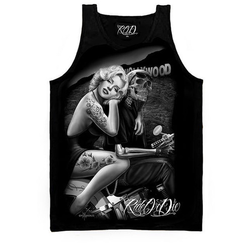 DGA David Gonzales Art Ride or Die Hollywood Homegirl Mens Tank Top Shirt M-3XL DGA David Gonzales Art Ride or Die Hollywood Homegirl Mens Tank Top Shirt M-3XL