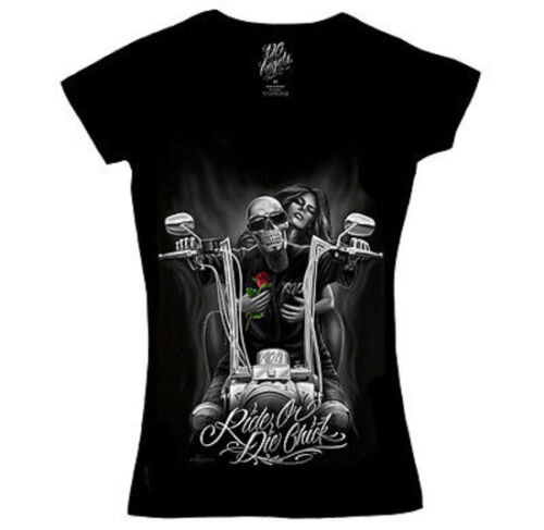 David Gonzales Dga Ride Or Die Chick My Old Lady Biker Tattoo Womens Shirt David Gonzales Dga Ride Or Die Chick My Old Lady Biker Tattoo Womens Shirt