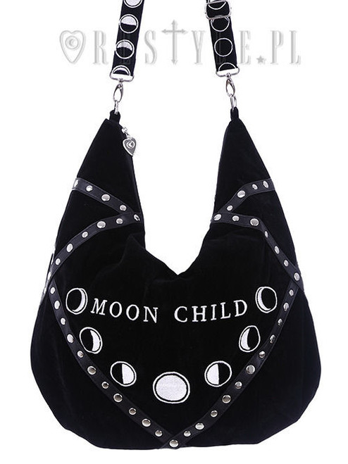 Restyle Moon Child Harness Velvet Vegan Leather Gothic Punk Emo