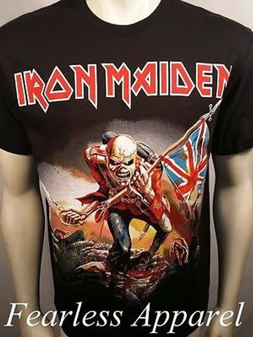 Authentic Iron Maiden The Trooper Heavy Metal Rock Band T Shirt S M L Xl 2Xl Authentic Iron Maiden The Trooper Heavy Metal Rock Band T Shirt S M L Xl 2Xl