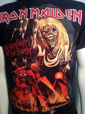 IRON MAIDEN　Tシャツ Authentic Iron Maiden 666 Number Of The Beast Rock Metal T Shirt