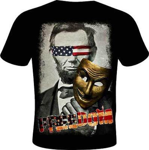 Gda Get Down Art Abraham Lincoln Freedom Mask Flag Usa America T Tee Shirt Dba35 Gda Get Down Art Abraham Lincoln Freedom Mask Flag Usa America T Tee Shirt Dba35