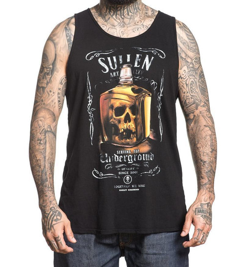 Sullen Harley Kirkwood Whiskey Bottle Skater Tattoo Mens Tank Top Shirt SCM1104