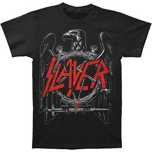 AUTHENTIC SLAYER BLACK EAGLE HEAVY METAL MUSIC BUTTON DOWN WORK SHIRT S-2XL