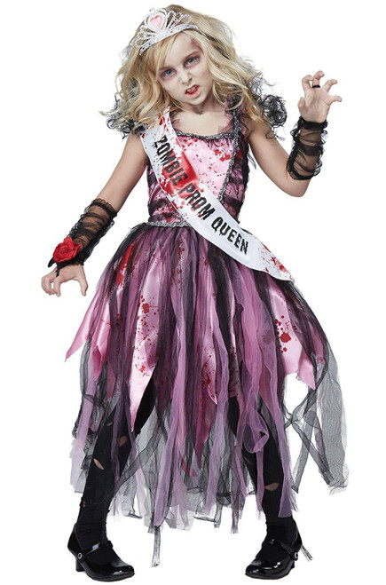 California Costumes Zombie Prom Queen Dress Child Girls Halloween Costume 00529