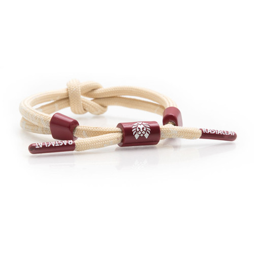 Rastaclat Knotaclat Varsity Tan Maroon Wristband Bracelet Shoelace Jewelry