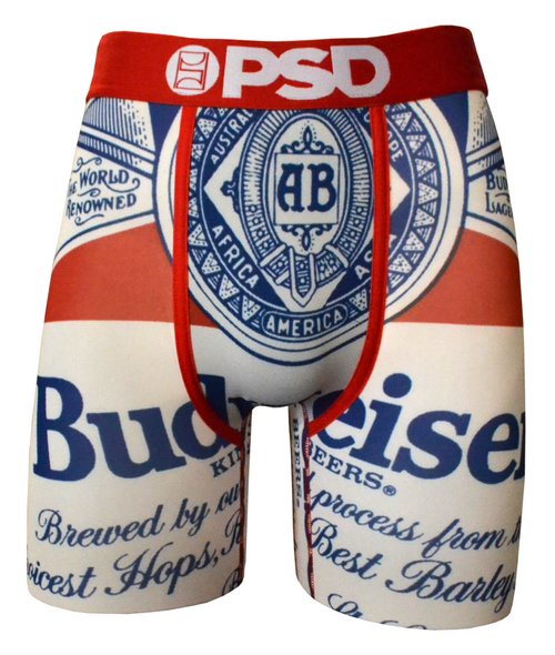 PSD Underwear Budweiser Classic Beer Alcohol Urban Mens Boxer Briefs 21710015