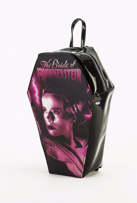 Rock Rebel GG Rose Bride of Frankenstein Coffin Backpack Horror Handbag Purse Rock Rebel GG Rose Bride of Frankenstein Coffin Backpack Horror Handbag Purse