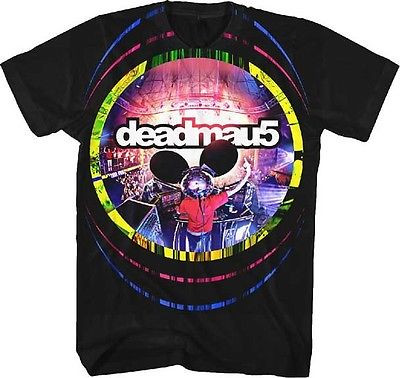 AUTHENTIC DEADMAU5 MULTI CIRCLE GLOW MUSIC RAVE DANCE EDM TEE SHIRT S M L XL 2XL