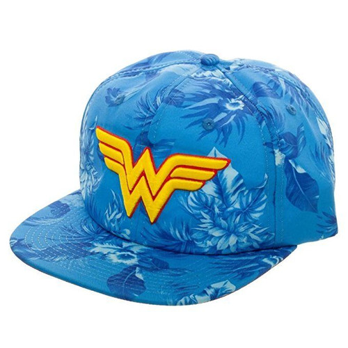 DC Comics Wonder Woman Logo Urban Mono Floral Slouch Superhero Cap Hat SB59APDCO
