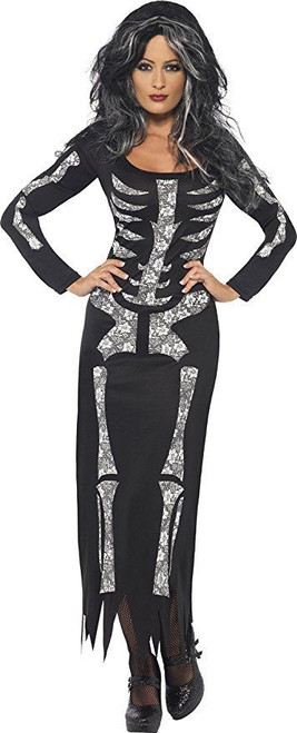 Smiffy's Skeleton Costume Adult Womens Fancy Dress Halloween Costume 38873 Smiffy's Skeleton Costume Adult Womens Fancy Dress Halloween Costume 38873