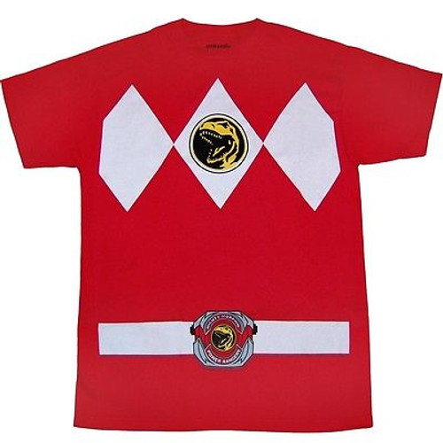 Authentic Mighty Morphin I Am Red Power Ranger Rangers Mens Costume Shirt S-2Xl Authentic Mighty Morphin I Am Red Power Ranger Rangers Mens Costume Shirt S-2Xl