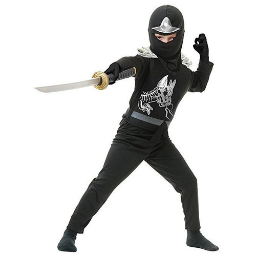 Charades Ninja Avenger Series II Black Armor Boys Halloween Costume 84399AV Charades Ninja Avenger Series II Black Armor Boys Halloween Costume 84399AV