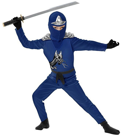 Charades Ninja Avenger Series II Blue Armor Boys Halloween Costume 84399AV
