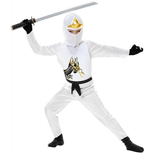 Charades Ninja Avenger Series II White Armor Boys Halloween Costume 84399AV Charades Ninja Avenger Series II White Armor Boys Halloween Costume 84399AV