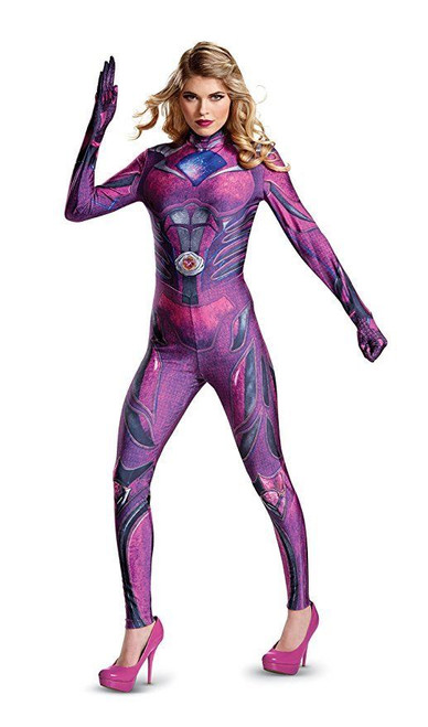 Disguise Power Ranger Pink Movie Cartoon Adult Womens Halloween Costume 19516 Disguise Power Ranger Pink Movie Cartoon Adult Womens Halloween Costume 19516
