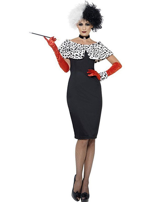 Smiffy's Evil Madame Costume 101 Dalmations Cruella Halloween Costume 32806
