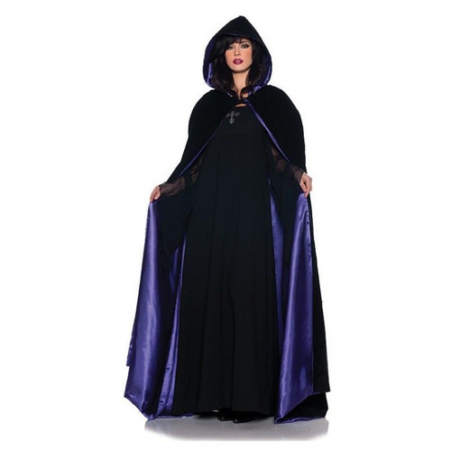 Underwraps 63 Inch DLX Velvet and Satin Cape Purple Halloween Costume One Size Underwraps 63 Inch DLX Velvet and Satin Cape Purple Halloween Costume One Size