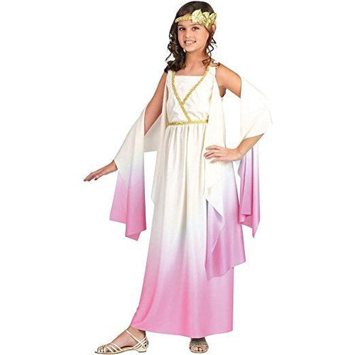 Fun World Athena Pink Greek Goddess Dress Child Girls Halloween Costume 120902 Fun World Athena Pink Greek Goddess Dress Child Girls Halloween Costume 120902