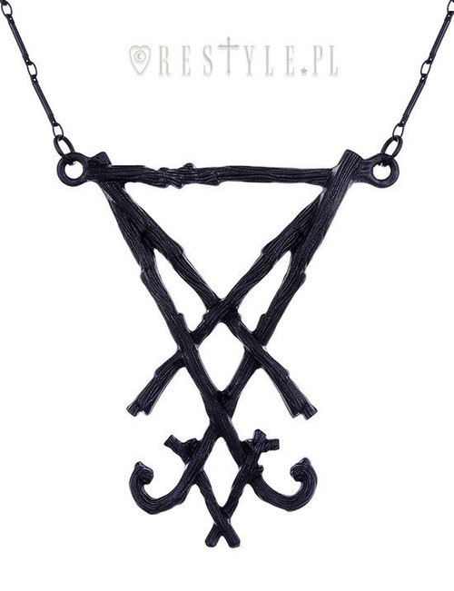 Restyle Lucifer Sigil Black Branch Satanic Wicken Pendant Jewelry Necklace Restyle Lucifer Sigil Black Branch Satanic Wicken Pendant Jewelry Necklace