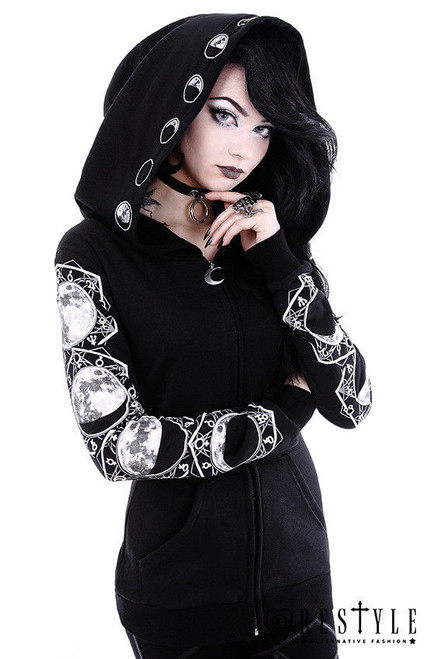 Goth outlet hoodie women's