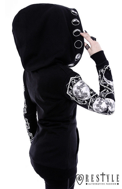 goth lunar hoodie