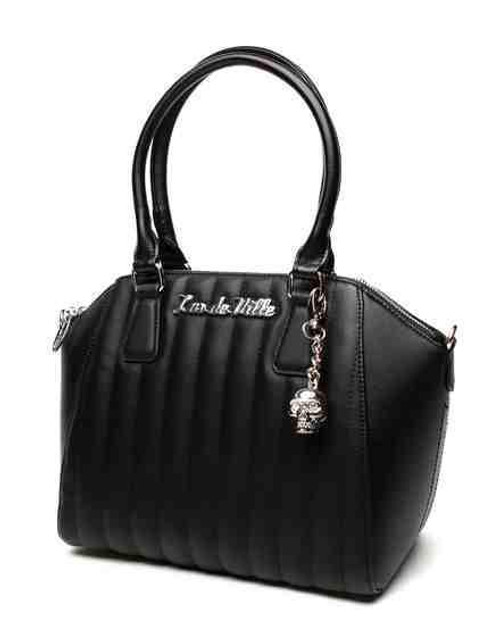 Lady Vamp Black Matte Punk Emo Rocker Adult Womens Handbag Purse Tote LVT556BM