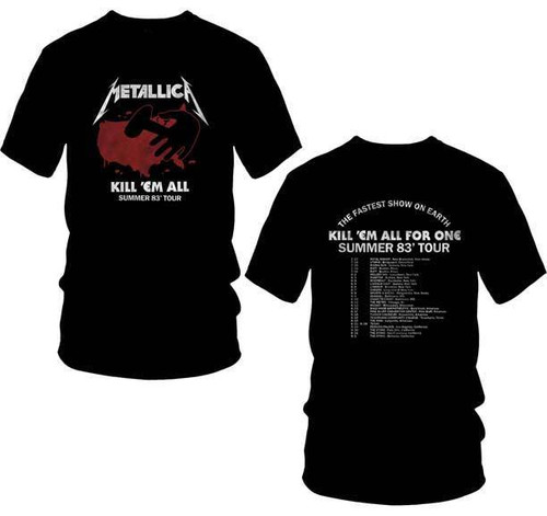 Metallica Kill Em All Summer '83 Heavy Metal Rock Music Band Mens Shirt 50040203