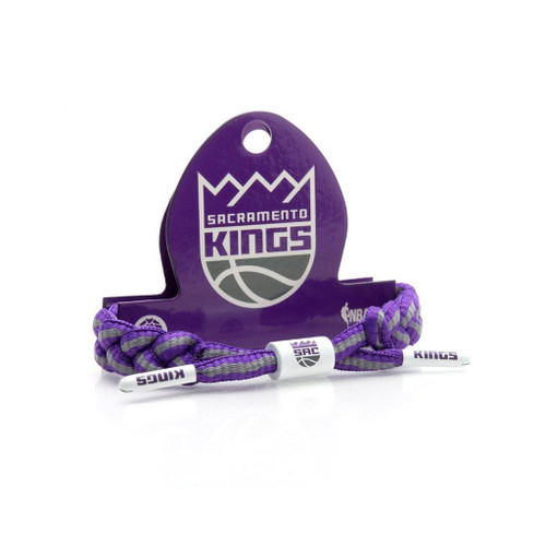 Rastaclat NBA Sacramento Kings Purple Grey Sports Shoelace Bracelet RC001SAC
