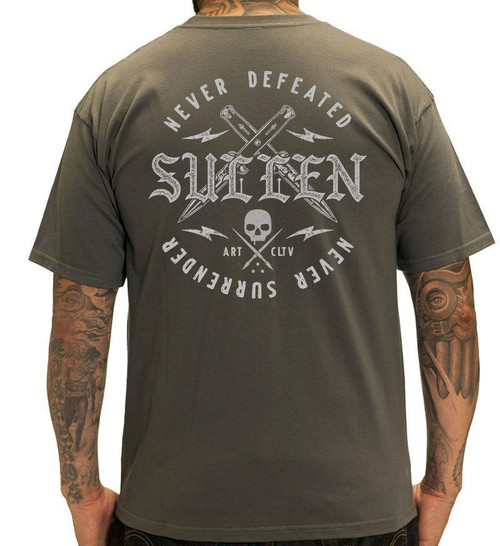 Sullen Clothing Never Surrender Tattoo Art Ink Adult Mens T Tee Shirt SCM1089